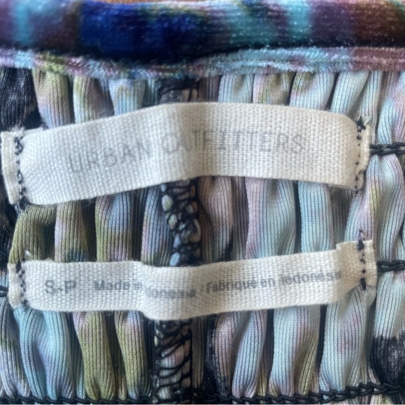 Urban Outfitters Romper Womens Small Velvet Patsy Smoke Black Blue Whimsy Goth - Picture 6 of 13